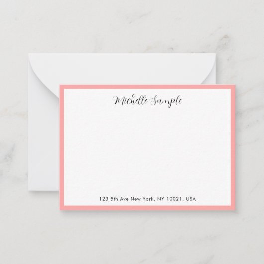 Elegant Modern Calligraphy Script Name QR Code ノートカード (正面)