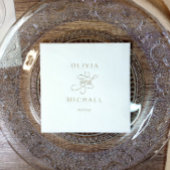 Elegant Modern Calligraphy Script Wedding Gold 箔ナプキン