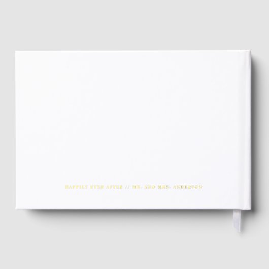 Elegant Modern Calligraphy Wedding ゲストブック (裏面)