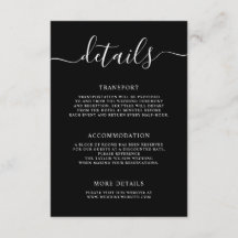 Elegant Modern Calligraphy Wedding Details