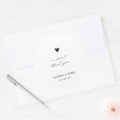 Elegant Modern Calligraphy Wedding Favor Sticker ラウンドシール (封筒)