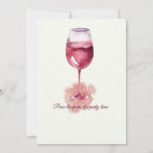 Elegant Modern Cheers Red Wine 50th Birthday Party 招待状 (裏面)