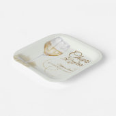 Elegant Modern Cheers White Wine 50th Birthday ペーパープレート (傾斜あり)