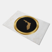 Elegant Modern Chic Black and Gold Florida Theme   ドアマット (アングル)
