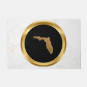 Elegant Modern Chic Black and Gold Florida Theme   ドアマット (正面)
