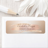 Elegant Modern,Chic Rose Gold Brush Stroke ラベル (インサイチュ)