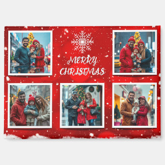 Elegant Modern Christmas Family Photo Design マグネット