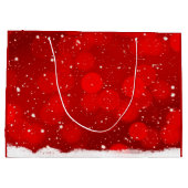 Elegant Modern Christmas Family Photo Design ラージペーパーバッグ (裏面)