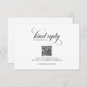 Elegant Modern Classic Calligraphy Wedding 出欠カード (正面/裏面)