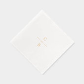 Elegant modern classic wedding monogram 箔ナプキン (右)