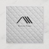 Elegant Modern Classy Logo Ivory White スクエア名刺 (正面)