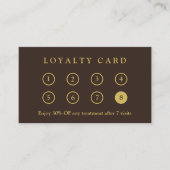 Elegant Modern Company Business Logo Brown & Gold ロイヤリティカード (正面)