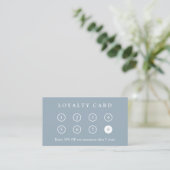 Elegant Modern Company Business Logo Dusty Blue ロイヤリティカード (スタンド正面)