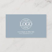 Elegant Modern Company Business Logo Dusty Blue ロイヤリティカード (裏面)