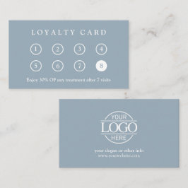 Elegant Modern Company Business Logo Dusty Blue ロイヤリティカード