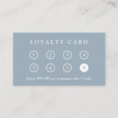 Elegant Modern Company Business Logo Dusty Blue ロイヤリティカード (正面)