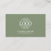 Elegant Modern Company Business Logo Sage Green ロイヤリティカード (裏面)