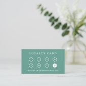 Elegant Modern Company Business Logo Teal Green ロイヤリティカード (スタンド正面)