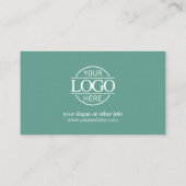 Elegant Modern Company Business Logo Teal Green ロイヤリティカード (裏面)
