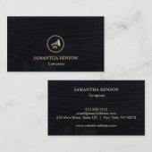 Elegant Modern Composer Arranger Music Musician  名刺 (正面/裏面)