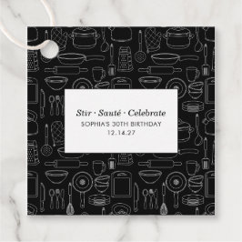 Elegant Modern Cooking Party Chef Birthday Party フェイバータグ