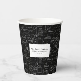 Elegant Modern Cooking Party Chef Birthday Party 紙コップ