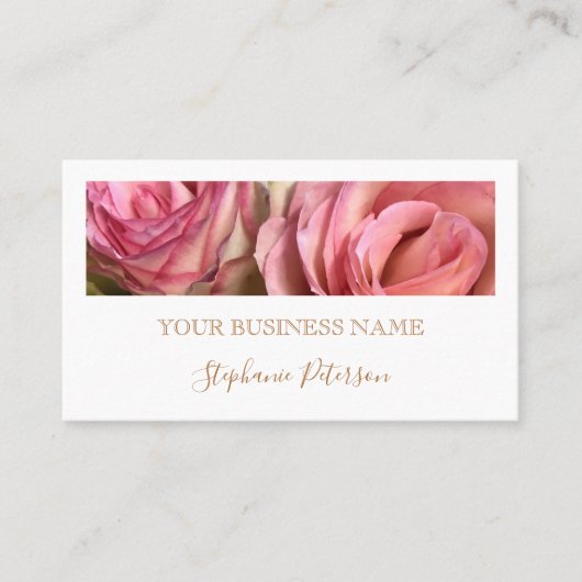 Elegant Modern Copper Custom Photo Professional  名刺 (正面)