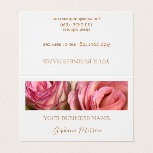 Elegant Modern Copper Custom Photo Template  名刺 (外部フラット)