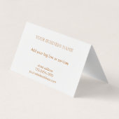 Elegant Modern Copper Custom Photo Template  名刺 (裏面)