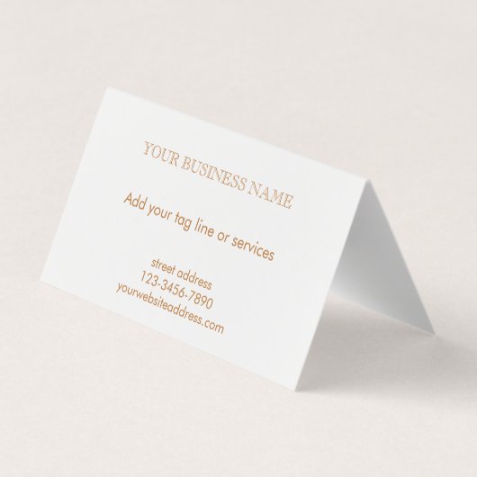 Elegant Modern Copper Custom Photo Template  名刺 (裏面)