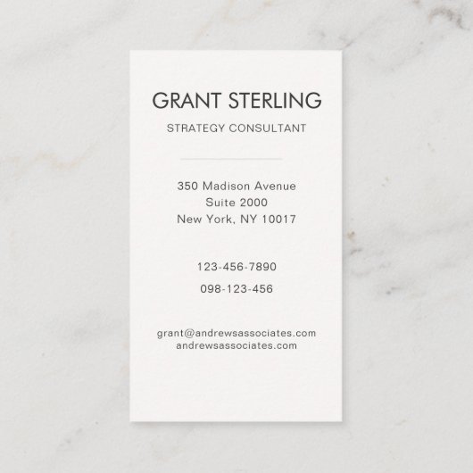 Elegant Modern Corporate 名刺 (裏面)