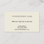 Elegant Modern Cream Custom Floral Photo Template  名刺 (裏面)