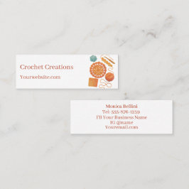 Elegant Modern Crochet Watercolor Crocheting スキニー名刺