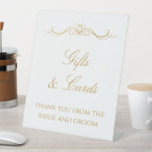 Elegant Modern Custom Gold Script Gifts Wedding 台座サイン (インサイチュ)