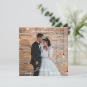 Elegant Modern Custom Wedding Photo Thank You Card (スタンド正面)