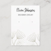 Elegant Modern Dandelion Jewelry Earring Display  名刺 (正面)