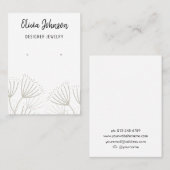 Elegant Modern Dandelion Jewelry Earring Display  名刺 (正面/裏面)