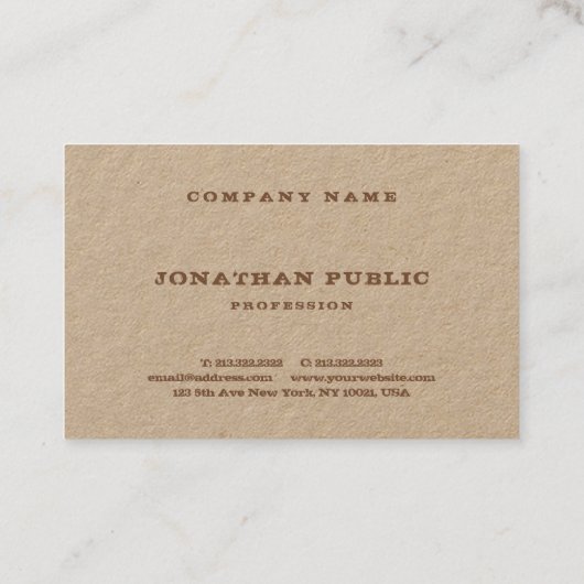 elegant Modern Distressed Text Companyテンプレート 名刺 (裏面)