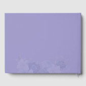 Elegant Modern Dusty Blue Floral Wedding ゲストブック (裏面)