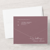 Elegant Modern Dusty Purple Arch QR Code Photo  オールインワン招待状 (裏面)