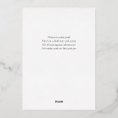 Elegant Modern Family Happy New Year 1 Photo 箔シーズンカード (裏面)