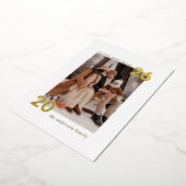 Elegant Modern Family Happy New Year 1 Photo 箔シーズンカード (回転した状態)