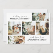 Elegant Modern Family Photo Collage Christmas Card シーズンカード (正面)