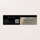 Elegant Modern Faux Brushed Metal QR Code Custom 名刺 (外部フラット)