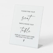 Elegant Modern Find your seat Wedding Seating Sign 台座サイン (正面)