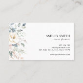 Elegant Modern Floral 名刺 (裏面)