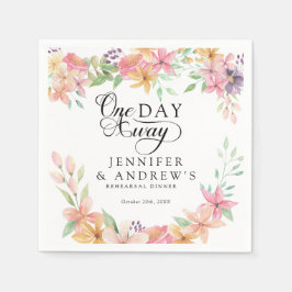 Elegant Modern Floral Classic | Rehearsal Dinner スタンダードカクテルナプキン