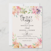 Elegant Modern Floral Classic | Rehearsal Dinner 招待状 (正面)