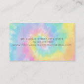 Elegant Modern Floral Cupcake Tie Dye Bakery 名刺 (裏面)