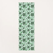 Elegant, Modern Flower Pattern on Green ヨガマット (正面)